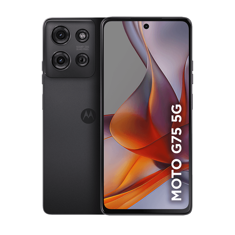 Moto G75 com certificação IP68, carregamento sem fio e ótimo desempenho para multitarefa.